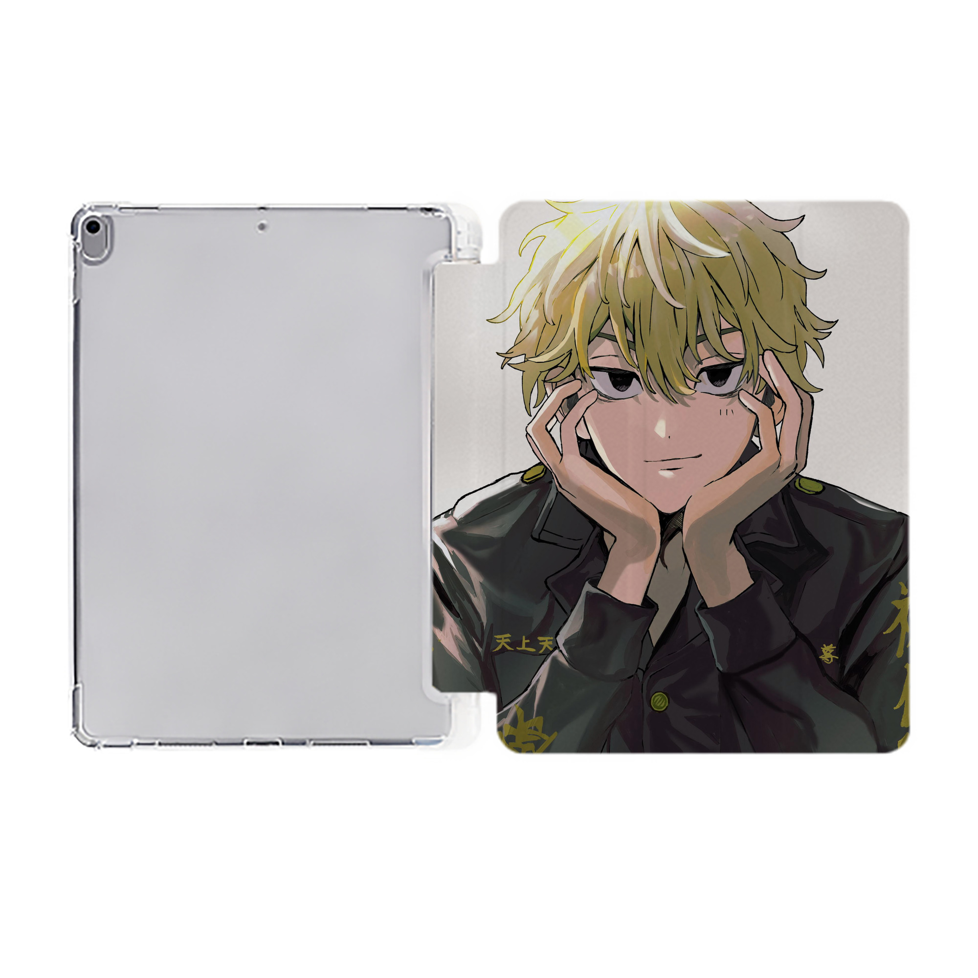 （画像用） 東京リベンジャーズ Tokyo Revengers IPad ケース ペン収納付き 三つ折りスタンド PUレザー×シリコン 対応機種9.5/10.5/10.9インチ
